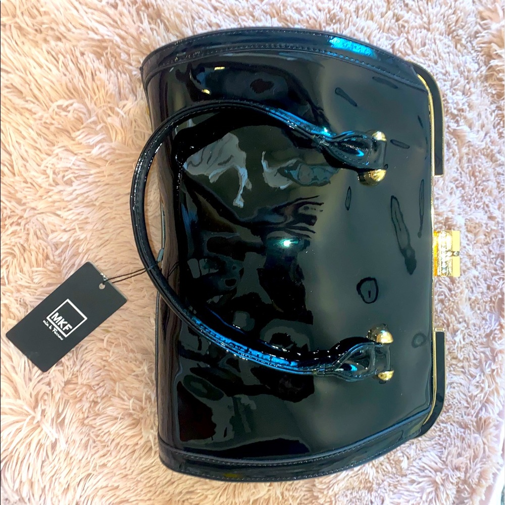 Mia K. collection shiny black purse
